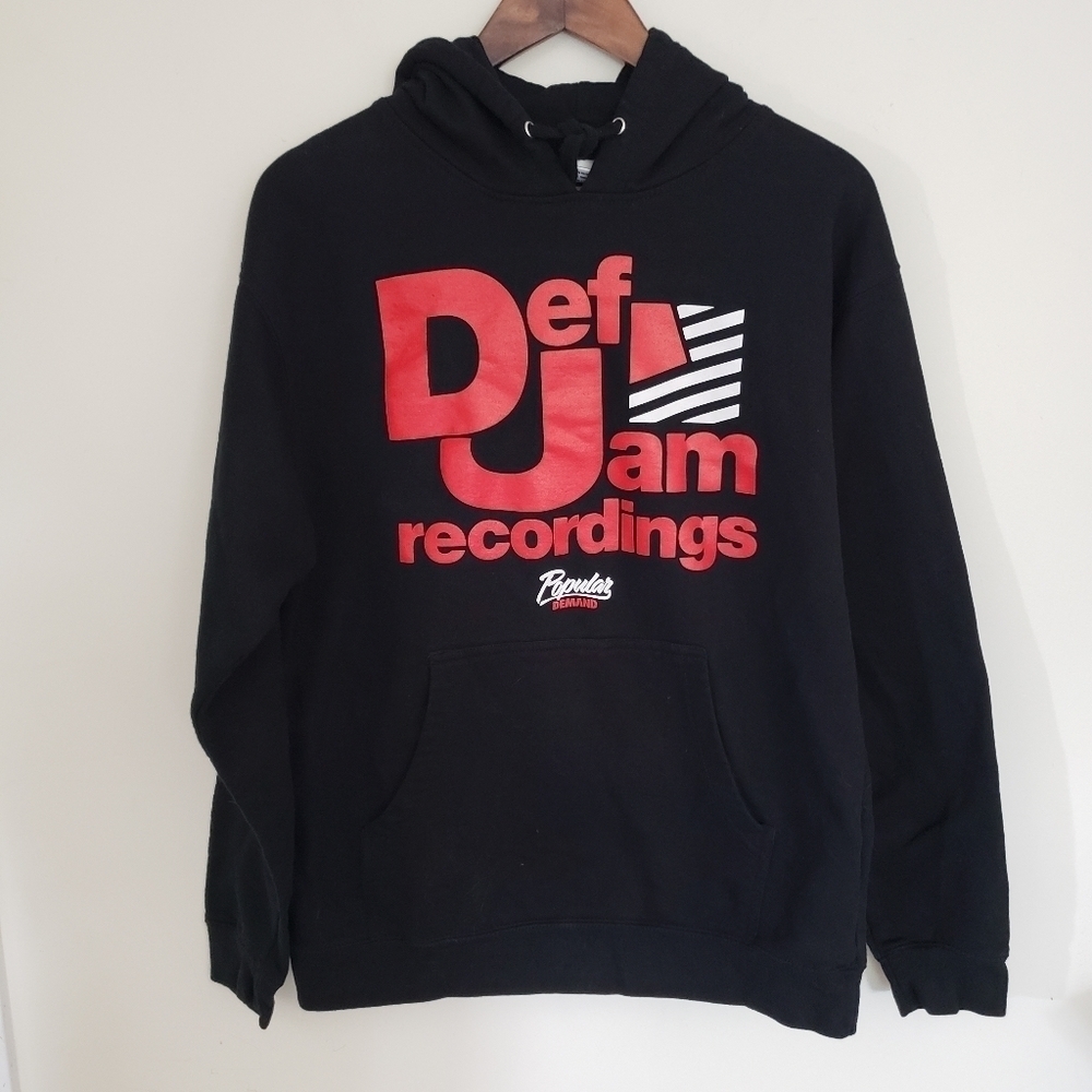 Ultra Rare Popular Demand Def Jam Recordings Hooded Sweatshirt Mens Size Medium